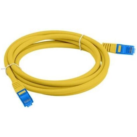Lanberg PATCHCORD S/FTP CAT.6A 3M YELLOW LSZH - Network - CAT 6a (PCF6A-10CC-0300-Y) (1/2)