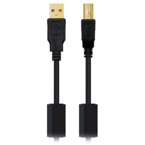 Nanocable - usb 2.0 printer cable with ferrite a/m-b/m black 5m (1/2)