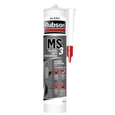 Mastic zinguerie couverture 280ml gris MS3 Rubson (1/2)