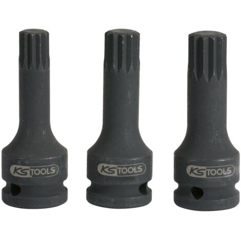 Kstools – Douille à chocs XZN M16 75mm – Acier chrome-molybdène – Normes DIN 3121 et ISO 1174 – Pour machines à visser puissantes (1/4)