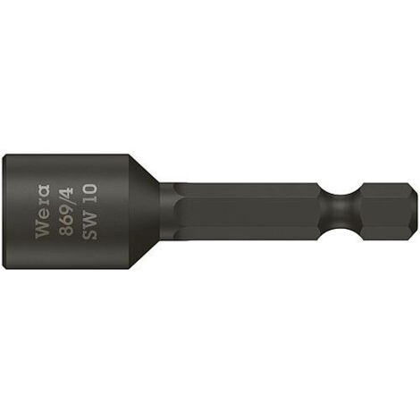 Douille WERA 6 pans, SW 9,0 Longueur 65mm (1/2)