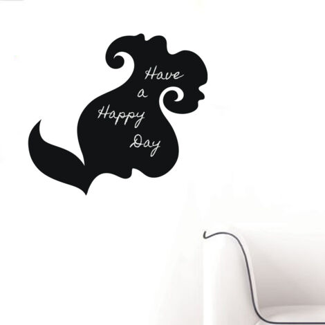 Sticker ardoise tableau noir - stickers muraux adhésif effaçable - DESIGN FLEUR - 40x45cm (1/4)