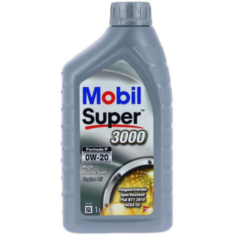 Bidon 1L Huile Moteur Synthétique MOBIL Super 3000 Formule P 0W-20 Pour Peugeot/Citroën/Opel - 157515 (1/4)