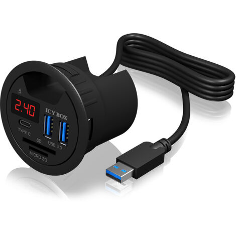 ICY BOX IB-HUB1404 Hub USB Noir (1/3)