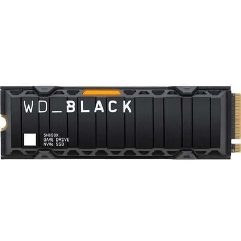 WESTERN DIGITAL Disque dur SN850X - NVME SSD - 1TB interne - Format M2 avec radiateur - Noir (1/3)