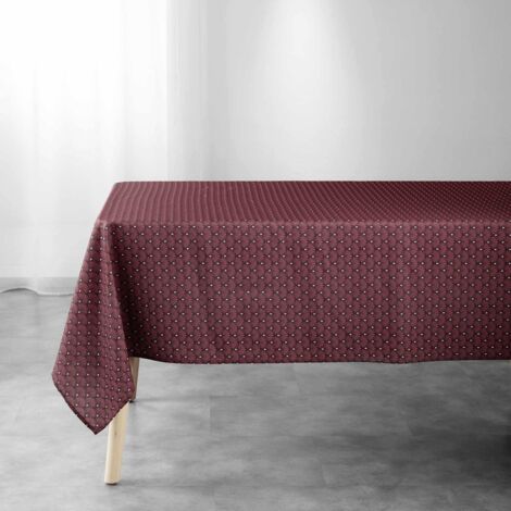 Nappe rectangle imprimé éventails "Artchic" - Bordeaux - 150 x 240 cm - Livraison gratuite (1/3)