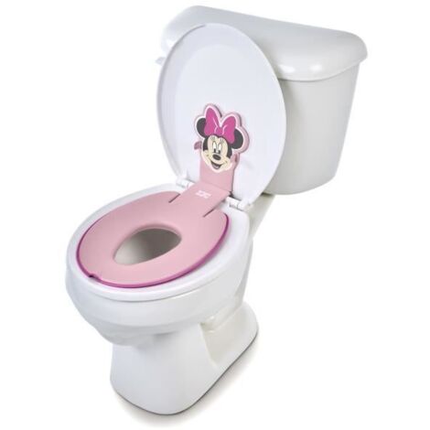 DISNEY BABY- MINNIE- Réducteur de lunette de toilette enfant universel adhésif, innovant, Installation rapide, semi-permanent