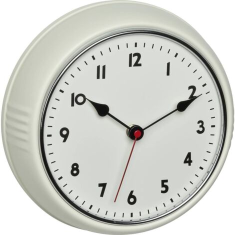Horloge murale TFA Dostmann 60.3541.09 radiopiloté(e) 240 mm x 68 mm x 240 mm beige W428382 (1/2)