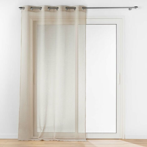 Voilage a oeillets 140 x 240 cm voilé sable Amani Taupe (1/3)