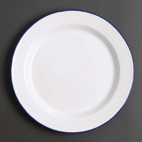 Assiette Plate Acier Émaillé 245 mm - Lot de 6 - Olympia (1/5)