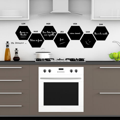 Sticker ardoise tableau noir - stickers muraux adhésif effaçable - MA BELLE PETITE SEMAINE - 25x100cm (1/4)