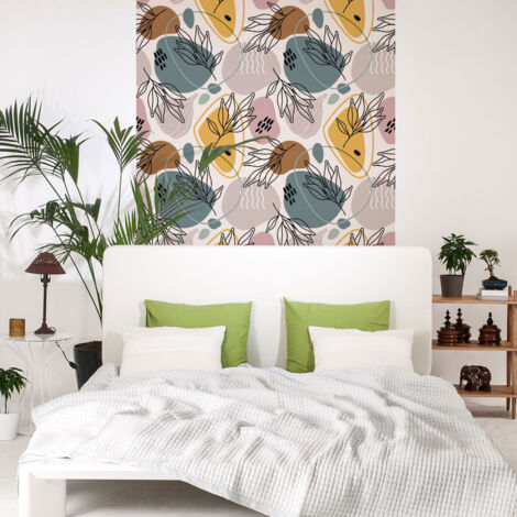 Papier peint intissé pré-encollé - SCANDINAVE FEUILLES D'OLIVIER - 1 rouleau de 300x60cm (1/5)
