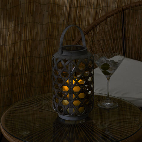 Lampe - HOME DECO FACTORY - Solaire - Effet Bougie - Marron (1/5)