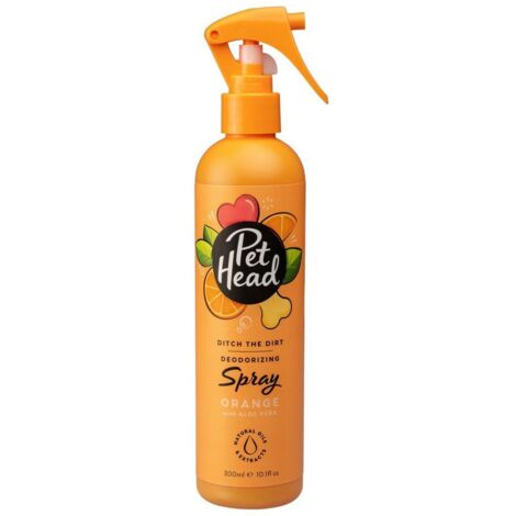 Spray Ditch the Dirt, nettoyant à sec désodorisant parfum ORANGE 300 ml - PET HEAD Désignation : Spray Ditch the Dirt. nettoyant à sec désodorisant parfum ORANGE - PET HEAD Capacité : 300 ml Company (1/5)
