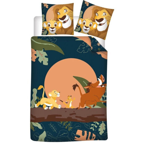 Parure de Lit Disney Le Roi Lion – Housse de Couette Réversible + Taie d'oreiller 65x65 cm (1/2)