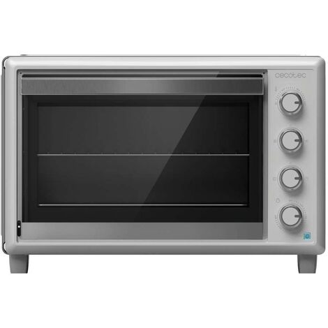 Cecotec – Mini four chaleur tournante 60L 2200W – 12 fonctions de cuisson – Porte à double vitrage – Minuteur 60 minutes – 4 niveaux ajustables