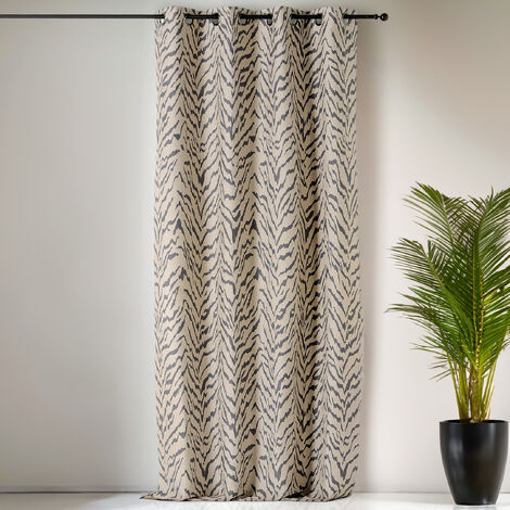 Rideau ethnique Zulu - 140x240cm - Taupe (1/3)