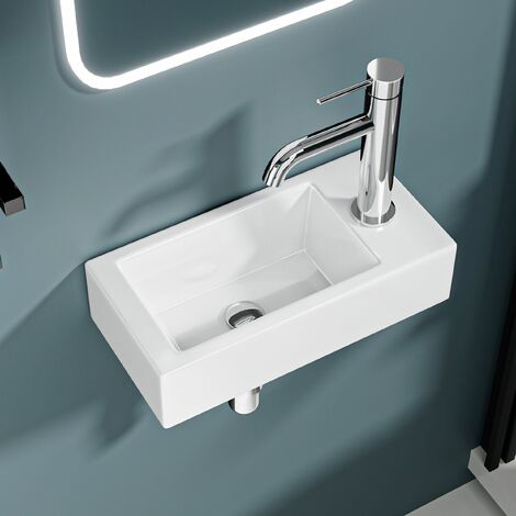 DILECI - Vasque lave-mains sortie droite (36,5x18x9cm) (1/5)