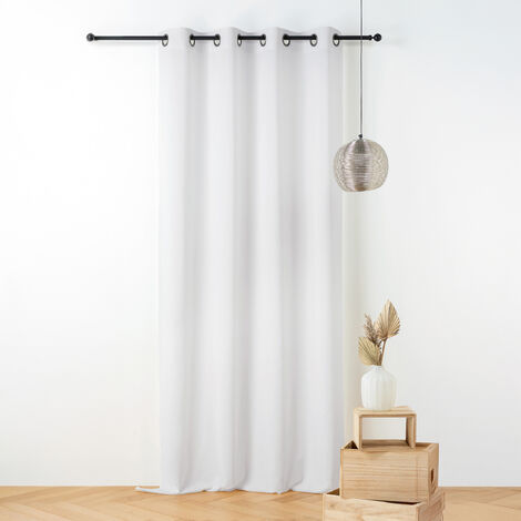 Voilage polycoton toucher doux et souple Blanc 140x240 cm (1/2)