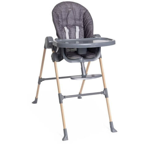 Chaise haute - CHICCO - Polly Essential - 0/3 ans - Gris Coal (1/5)