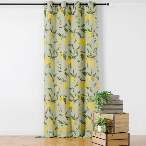 Rideau Dolce Vita motif citrons Vert 140x260 cm (1/3)
