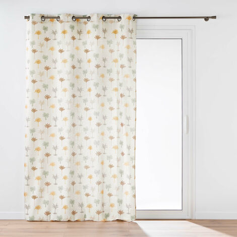 Rideau à œillets 140 x 240 cm – Polycoton imprimé – PALMELIA (1/3)