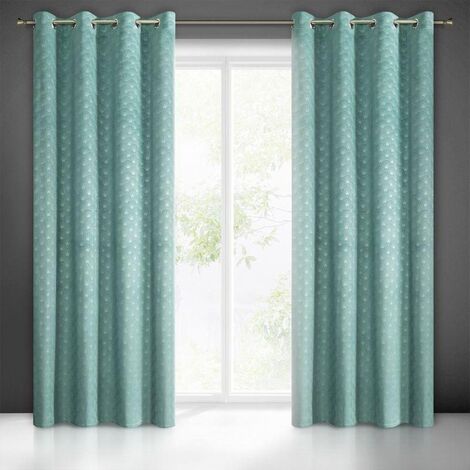 PRÊT RIDEAU JULIA 140X250 CM TURQUOISE (1/5)
