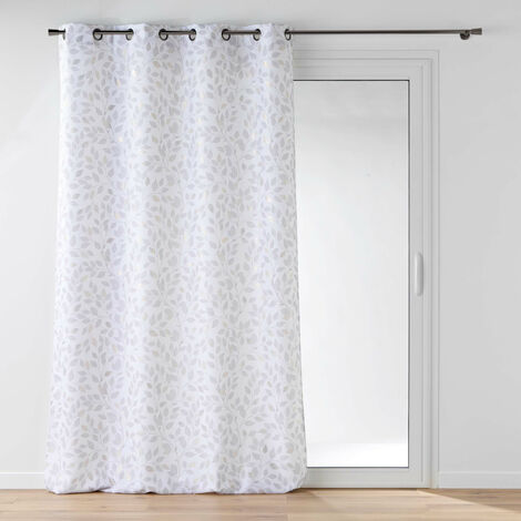 Rideau À Œillets 140 x 260 cm Polyester Imprimé Métallisé – Duchesse (1/3)
