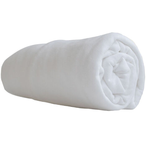 Protège matelas alèse imperméable bébé pour lit parapluie Blanc 60x125 cm