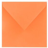 Enveloppe Pollen Clairefontaine clémentine 165 x 165 mm - Paquet de 20