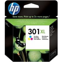 HP 301XL Cartouches d`encre 3 couleurs (Cyan, Magenta, Jaune) grande capacité authentique (CH564EE)