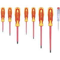 Jeu de tournevis ERGOTORQUE VDE, PH+fente, 8 pcs