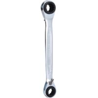 Kstools – Clé polygonale à cliquet 4 en 1 72 dents – 12x13x14x15mm – Acier chromé vanadium – Système FlankTraction pour accès réduit