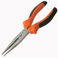 Silverline – Pince à bec long 200 mm – Acier chrome-vanadium – Arêtes de coupe trempées – Poignées caoutchoutées pour prise confortable