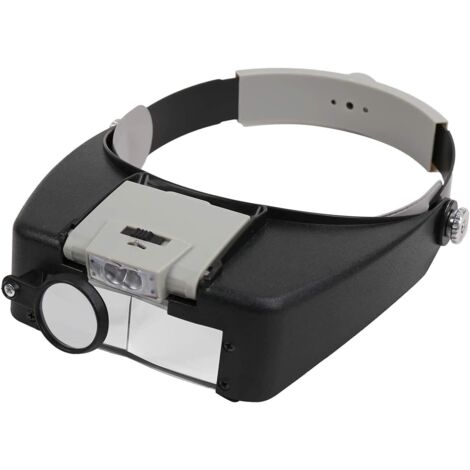 Memkey – Bandeau loupe LED 1,5x 3x 6,5x 8x 10x – Lampe frontale avec lentilles interchangeables – Pour travaux de précision et inspection minutieuse