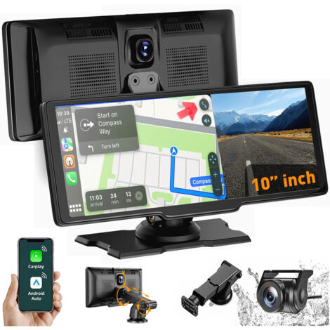 Écran sans fil 4K 10,26'' CarPlay Android Auto avec caméra de recul pour autoradio (1/5)