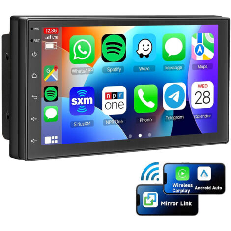 Autoradio Android 14 2 DIN Carplay 7 pouces GPS NAVI RDS Bluetooth - 2+32G (1/5)