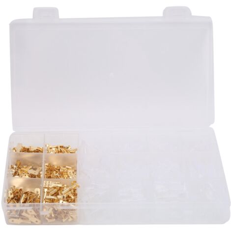 600Pcs Connecteur de sertissage mâle femelle pour borne de fil Fournitures industrielles 2.8/4.8/6.3mm,DUBUNS