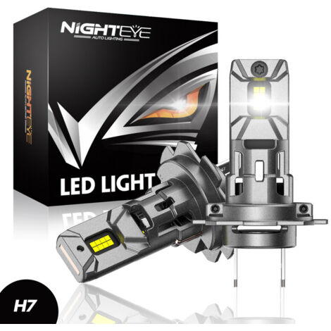 2x ampoules de phares LED H7 30000LM 6500K homologuées halogènes Canbus sans erreur