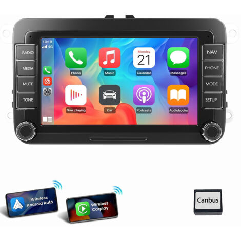 Autoradio Android 14 Carplay pour Golf 5 6 Plus Touran Tiguan Caddy Jetta Passat Polo 2+64G (1/5)