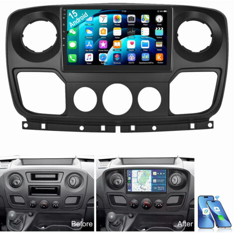 Autoradio 10,1 pouces Android 15 GPS WIFI pour Opel Movano B Renault Master 3 Nissan NV400 1+32G
