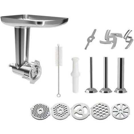 Trimec – Hachoir à viande en acier inoxydable pour KitchenAid – Accessoire robuste et durable – Haute performance pour hachage rapide (1/5)