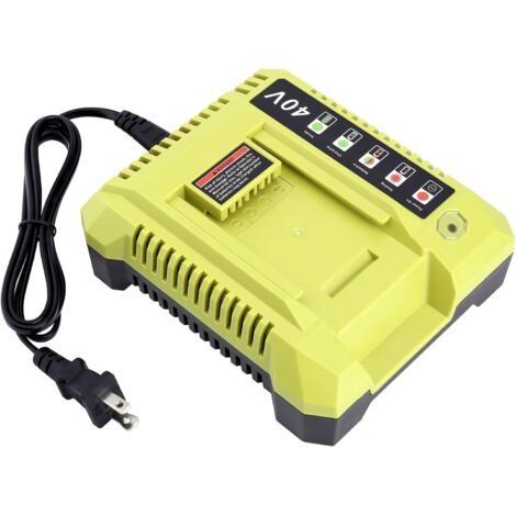 Ersatz für Ryobi 40V Akku Ladegerät, OP401 Ladegerät Kompatibel mit Ryobi 40V Lithium Akku OP4040 OP4050 OP4050A OP40601 OP4026 OP4015 OP4030 Schnellladegerät(Batterie Non Incluse) (1/4)