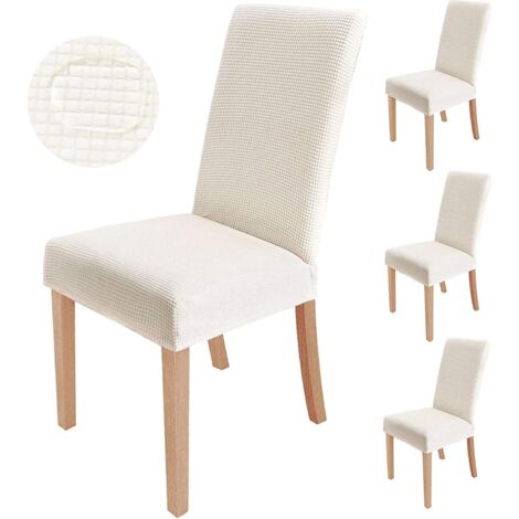 Lot de 4 Housses de Chaise Extensibles Universelle -de chaise en stretch Housse de chaise élastique Housse moderne Décoration Housse de chaise pour ajustement universel-RAPANDA (1/5)