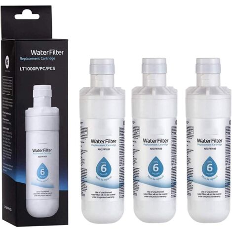 Rapanda – Filtre à eau réfrigérateur compatible LT1000P, PC/PCS, MDJ64844601 – 3 pièces – Filtration carbone activé – Certifié NSF 401, 53 et 42