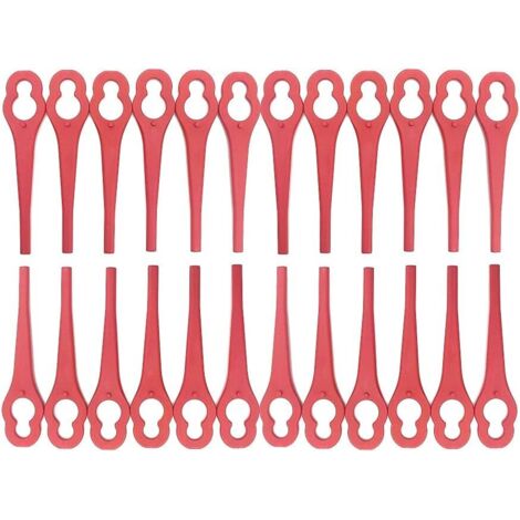 Ensemble de lames de rechange 100 pièces accessoires de coupe-herbe pour coupe-herbe sans fil Einhell,couteau en plastique pour coupe-herbe Einhell GROOFOO (1/5)