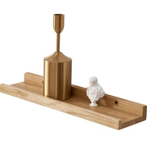 Étagère Murale, 30cm Étagère Flottante en Bois de chêne Massif, Rustique Etagere Bois pour Salon, Cuisine, Chambre, Salle de Bain (1/5)