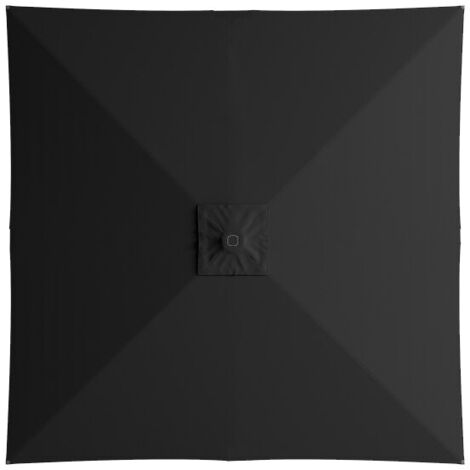 Parasol de jardin carré en polyester, auvent de rechange pour parasol de marché de 2 m, auvent de rechange pour parasol de table d'extérieur (noir) (1/3)