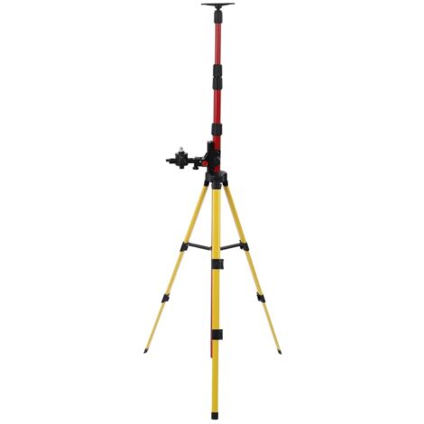 Gistuch – Trépied pour niveau laser 114 à 388 cm – Acier inoxydable – Support télescopique compatible 5/8 et 1/4 – Installation rapide
