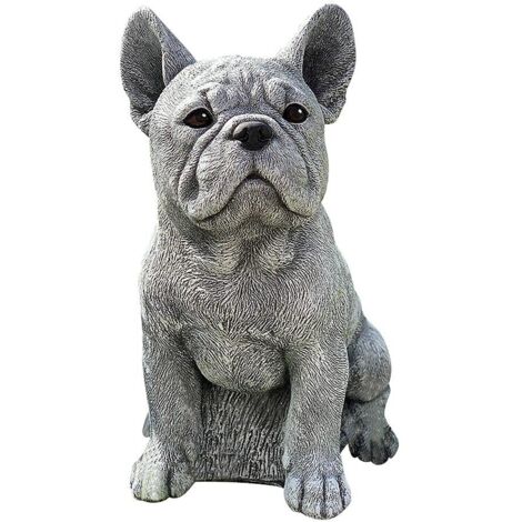 Résine de Jardin Simulation Chien Statue Ornement Sculpture Animale Réaliste pour Décoration en Plein Air Chien Amant Cadeaux (Image Couleur 2) (1/5)